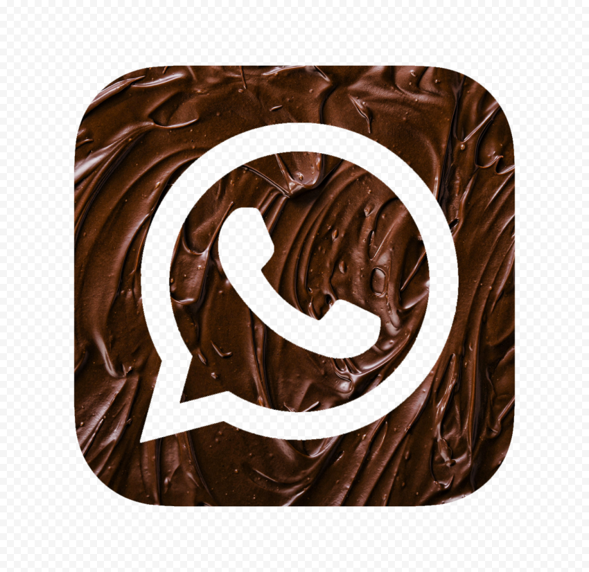 HD Brown Chocolate Whatsapp Wa Square Logo Icon PNG