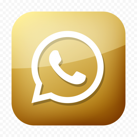 HD Premium Golden Square Whatsapp Icon PNG