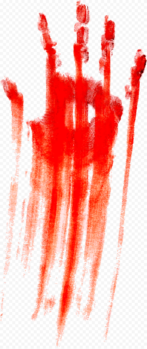 Watercolor Bloody Hand Print PNG