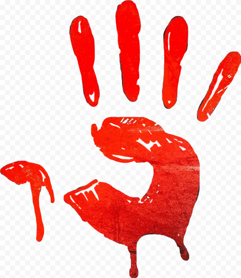 HD Bloody Hand Print Clipart PNG
