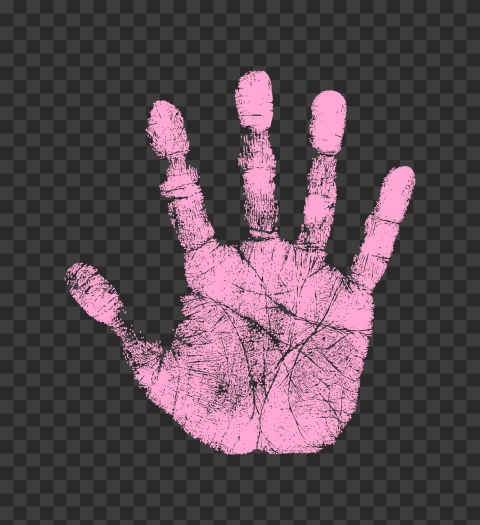 HD Pink Real Single Right Hand Print PNG