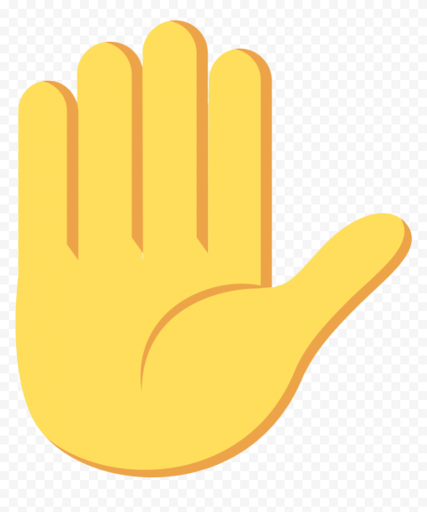 HD Emoji Stop Hand Vector Clipart PNG
