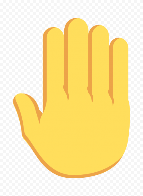 HD Stop Raised Hand Emoji PNG