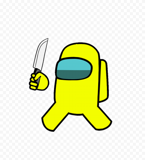 Among Us Character With A Knife