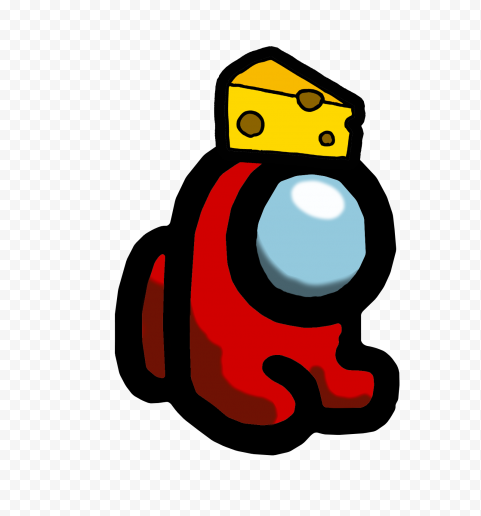 Hd Red Among Us Mini Crewmate Character Baby Cheese Hat Png Citypng