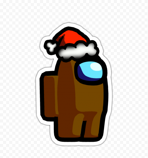 Us Character Santa Hat Stickers PNG 