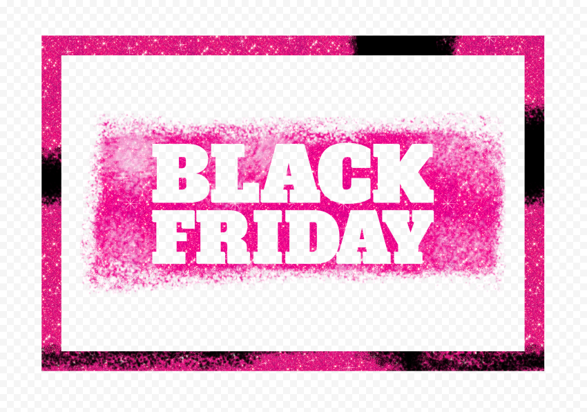 HD Black Friday Logo With Frame Pink Glitter PNG Citypng