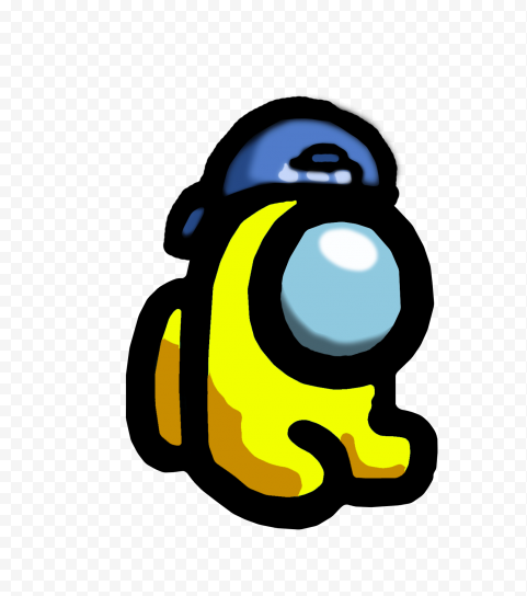 Hd Yellow Among Us Mini Crewmate Baby Backwards Baseball Cap Png Citypng
