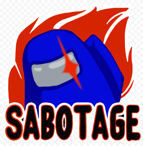 HD Blue Character Among Us Crewmate Imposter Sabotage Logo PNG | Citypng