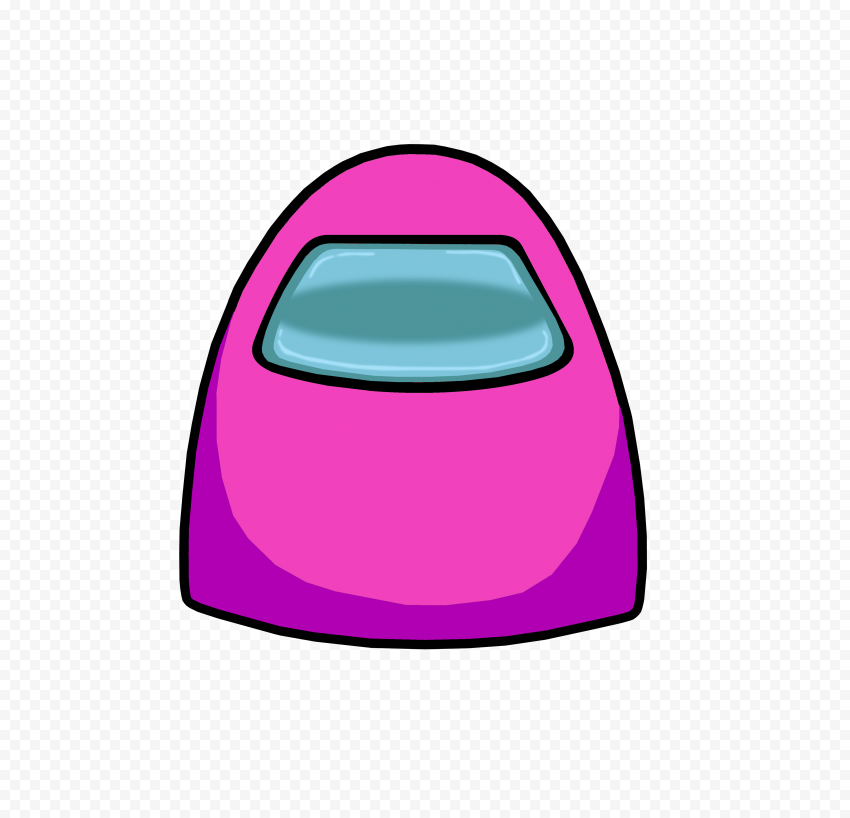 HD Pink Among Us Character Crewmate Face Front View PNG Citypng