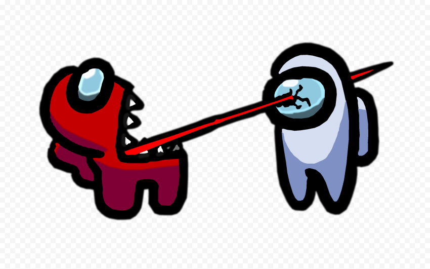 HD Among Us Crewmate Red Character Kill White PNG | Citypng