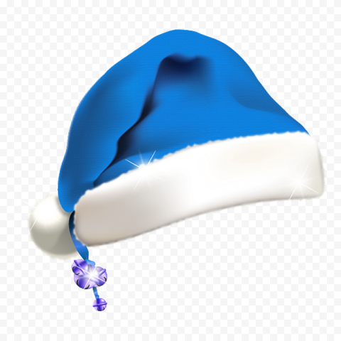 HD Santa Claus Christmas Blue Hat With 