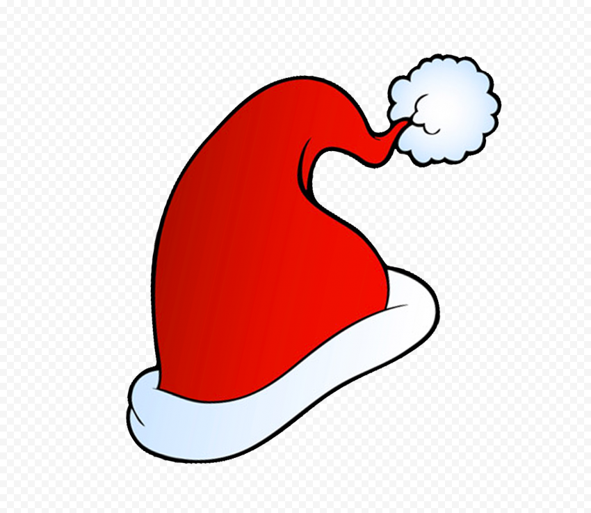 HD Cute Christmas Santa Hat Cartoon Clipart PNG