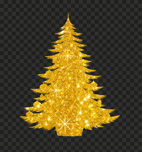 HD Creative Gold Glitter Christmas Tree Ribbon Line Style PNG | Citypng
