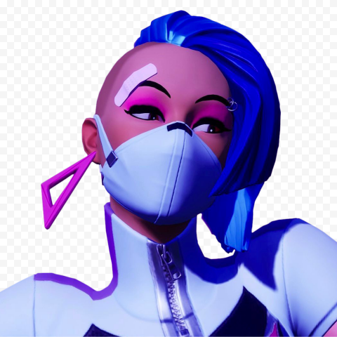HD Fortnite Catalyst Face Female Player Character PNG