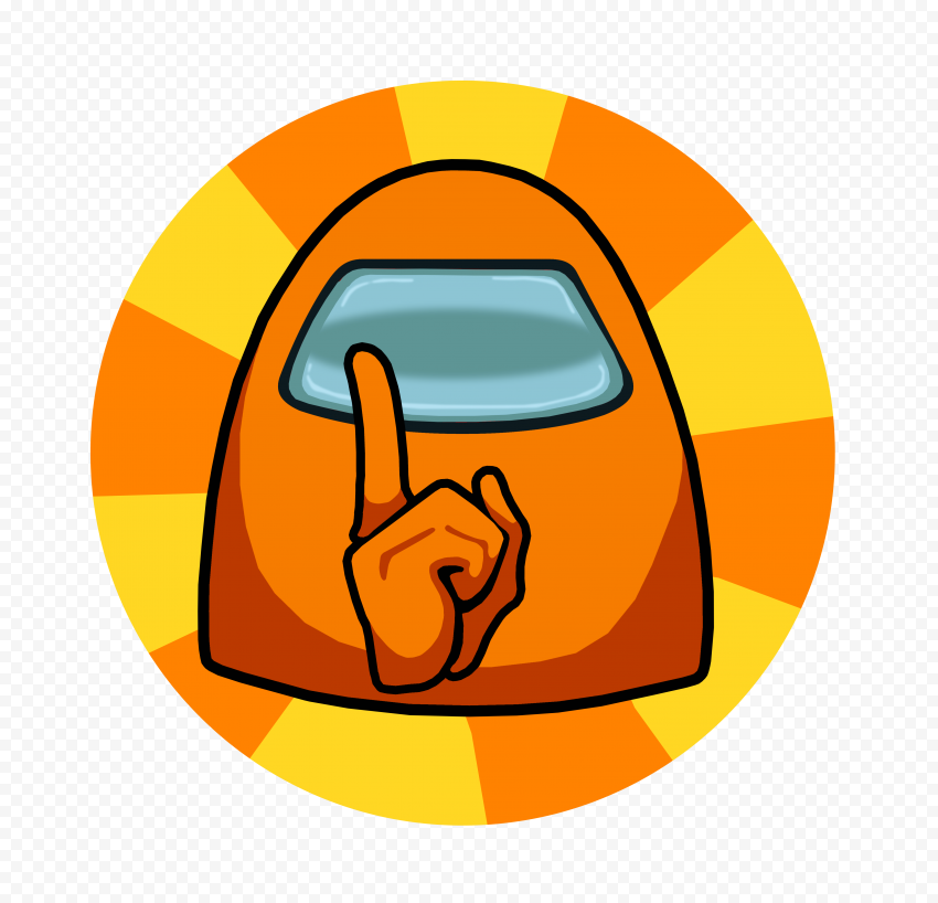 Crewmate Sign HD Purple Among Us Character Crewmate Shhh Sign Front View PNG | Citypng