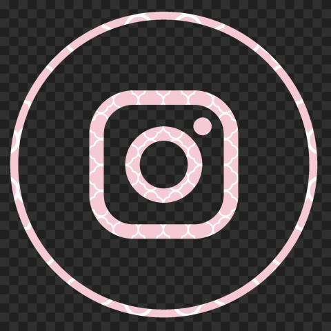 HD Beautiful Aesthetic Pink Outline Instagram Logo Icon PNG