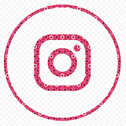 HD Beautiful Round Pink Aesthetic IG Instagram Logo Icon PNG