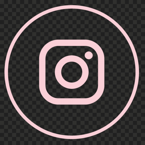 HD Round Circle Light Pink Line Instagram IG Logo Icon PNG
