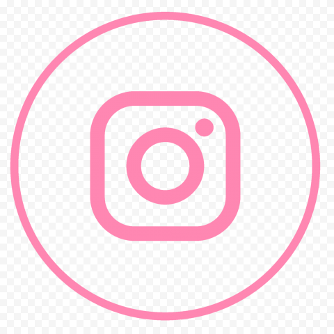 HD Pink Round Circle Line Instagram IG Logo Icon PNG