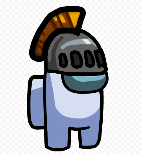 HD Among Us Crewmate White Character With Knight Helmet PNG | Citypng