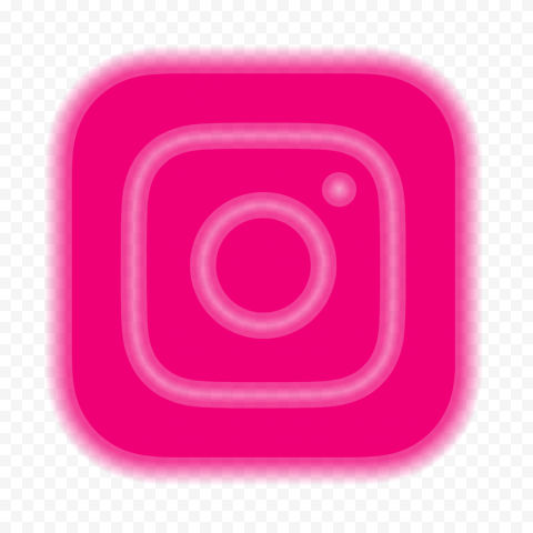 HD Aesthetic Pink Neon Instagram Logo Icon PNG