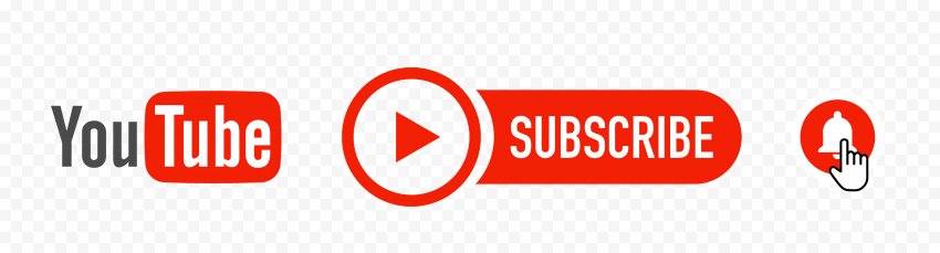 HD Youtube Logo & Subscribe Button With Bell Icon PNG | Citypng