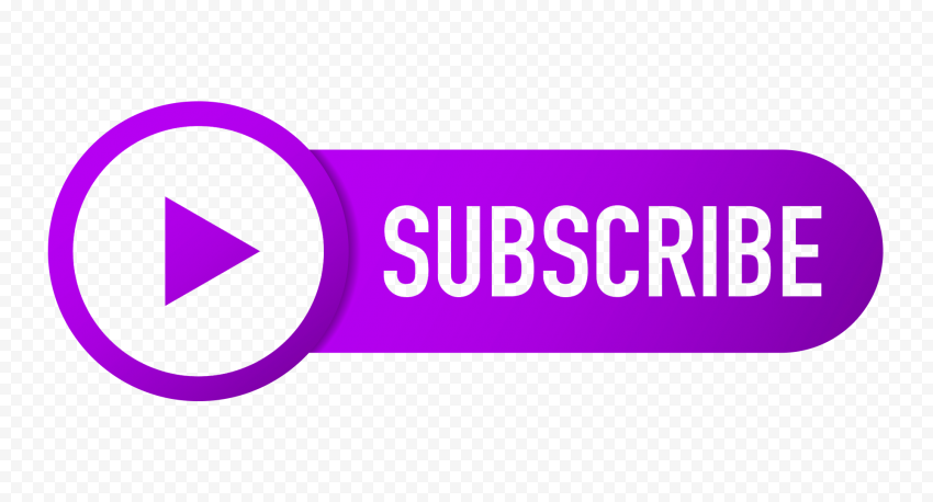 HD Outline Youtube Subscribe Purple Button Logo PNG