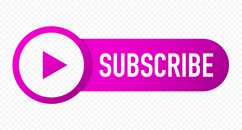 HD Outline Youtube Subscribe Pink Button Logo PNG