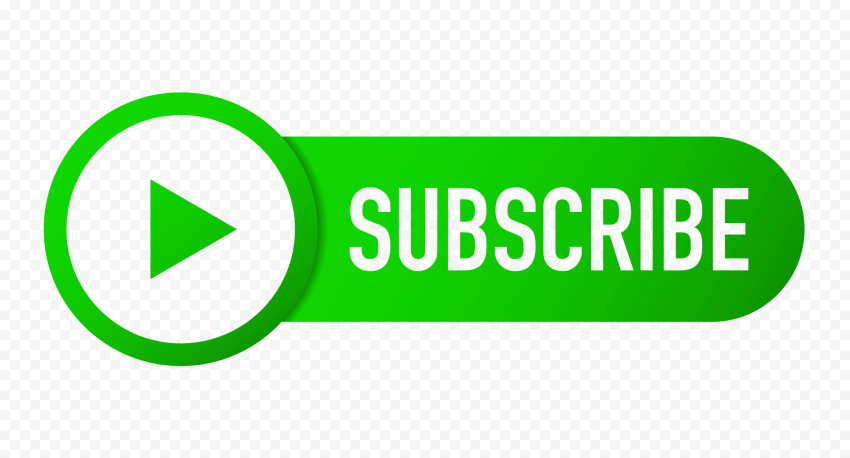 HD Outline Youtube Subscribe Green Button Logo PNG