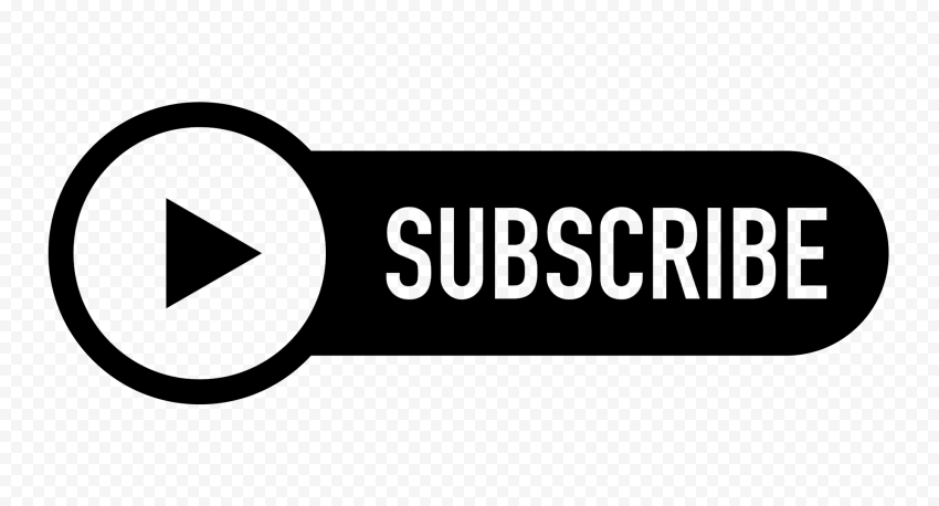 HD Outline Youtube Subscribe Black Button Logo PNG