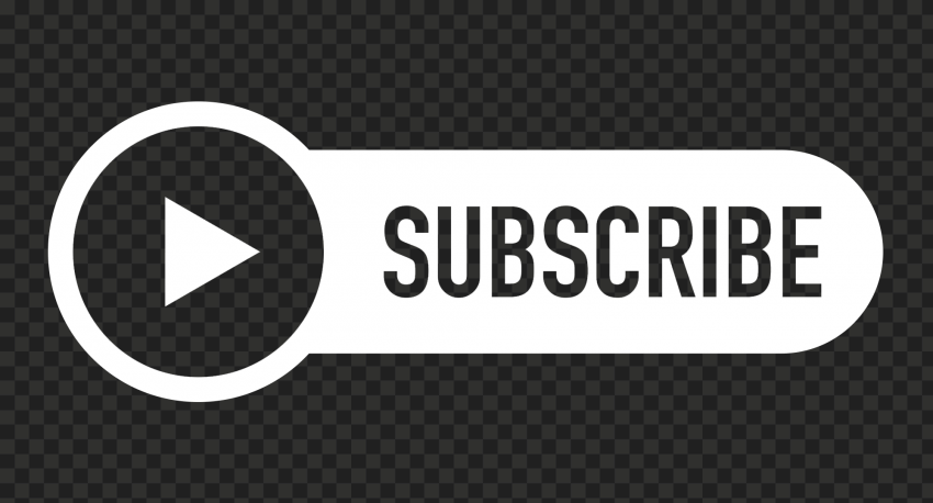 HD Outline Youtube Subscribe White Button Logo PNG