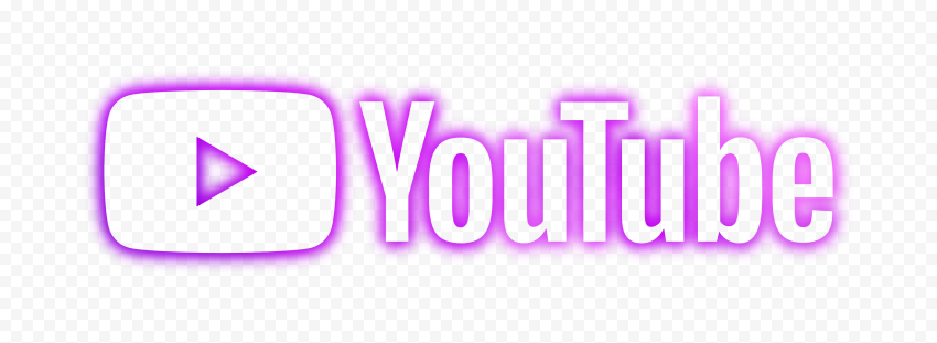 HD Purple Neon Aesthetic Youtube YT Logo PNG