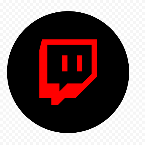 Hd Black Red Twitch Tv Round Icon Transparent Background Png Citypng hd black red twitch tv round icon