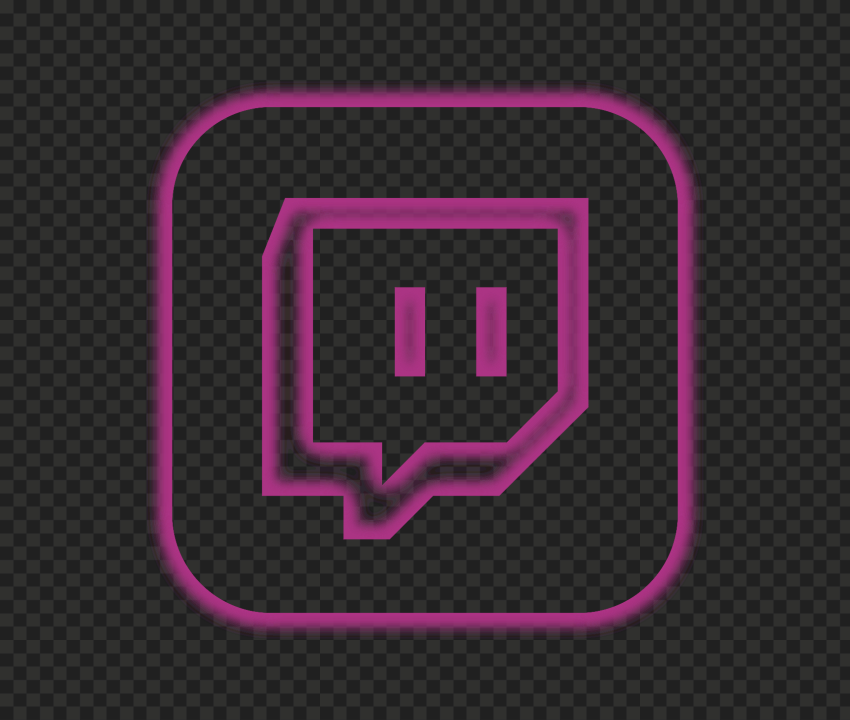 HD Pink Neon App Twitch Square Icon PNG | Citypng