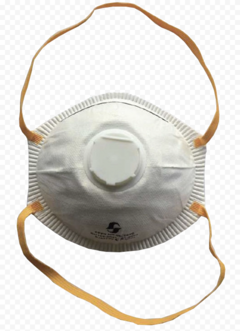 HD Front View Valved FFP2 Face Mask PNG