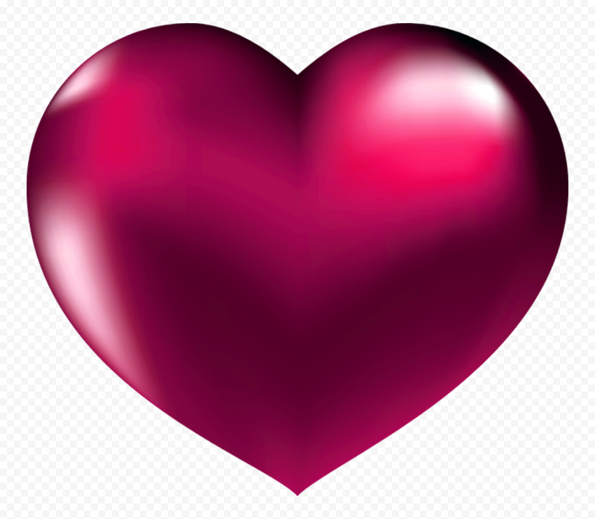 HD Pink Love Heart No Background PNG | Citypng