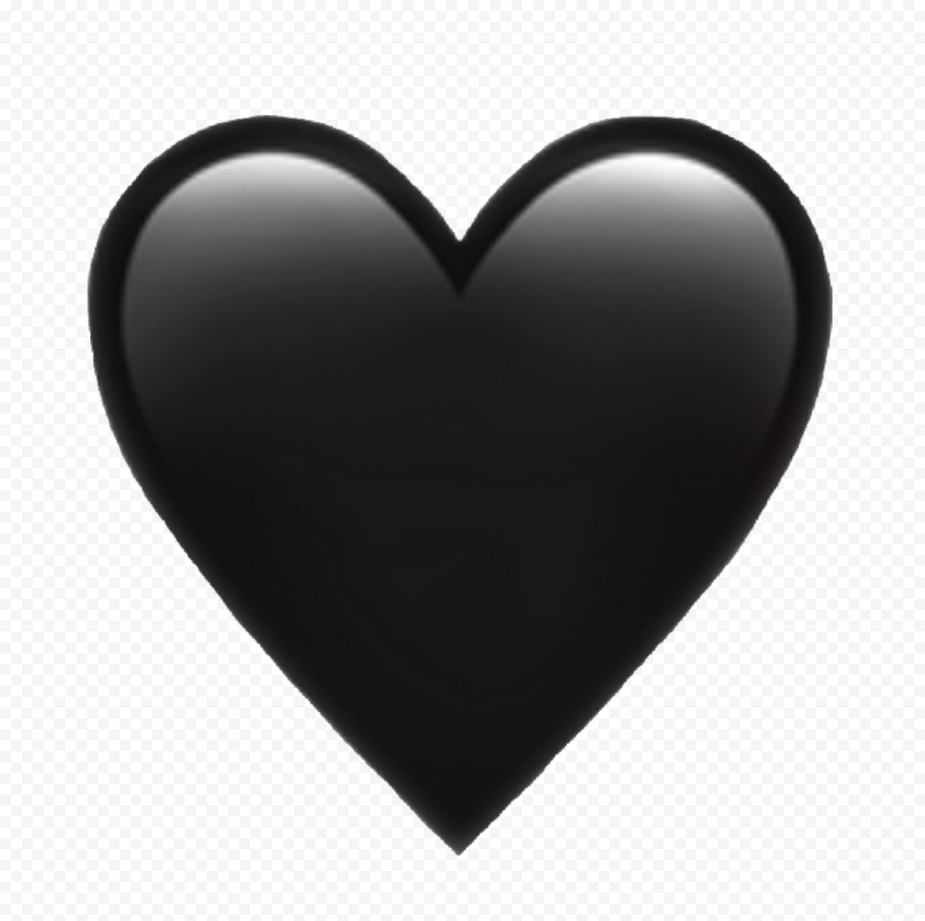 HD Black Heart Emoji Free PNG Citypng