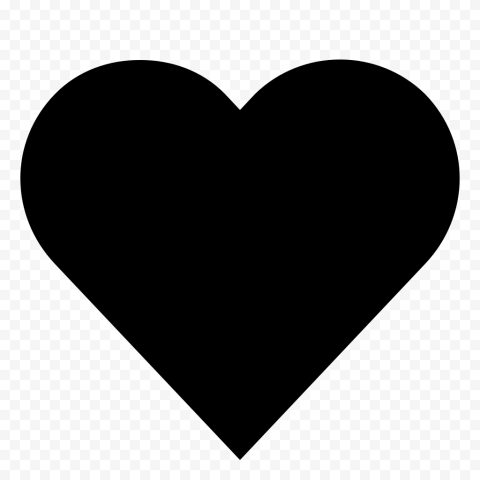 HD Black Floating Hearts Shape Silhouette PNG | Citypng