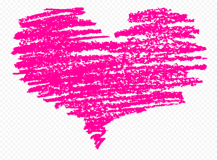 HD Pink Sketch Heart Love Valentine PNG | Citypng
