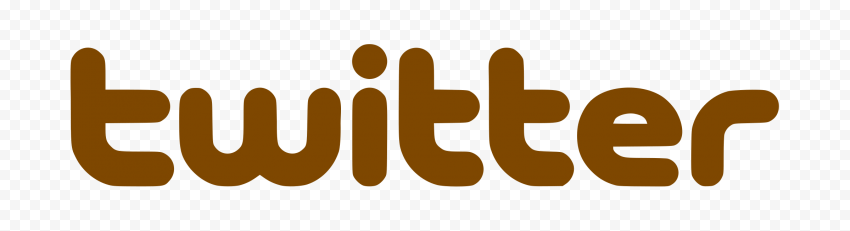 HD Twitter Brown Text Logo PNG | Citypng