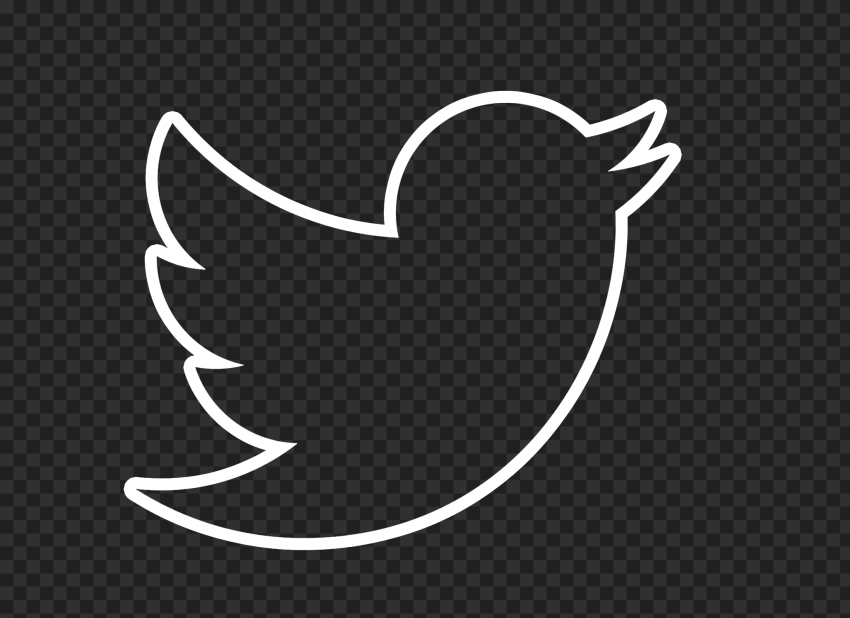 Hd White Outline Twitter Bird Logo Icon Png Citypng