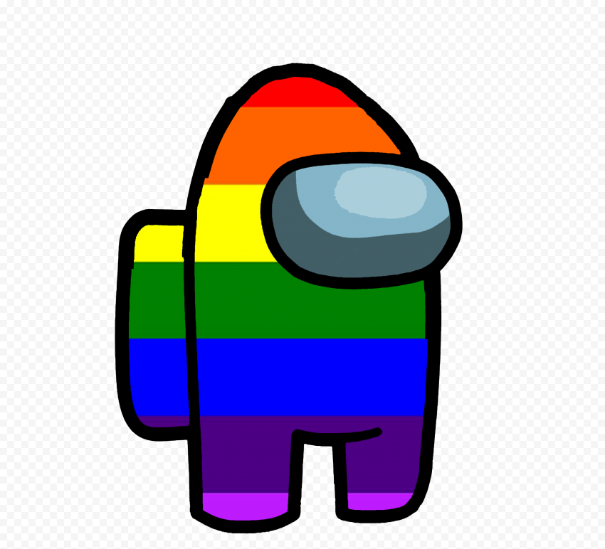 HD Rainbow Among Us Character PNG | Citypng