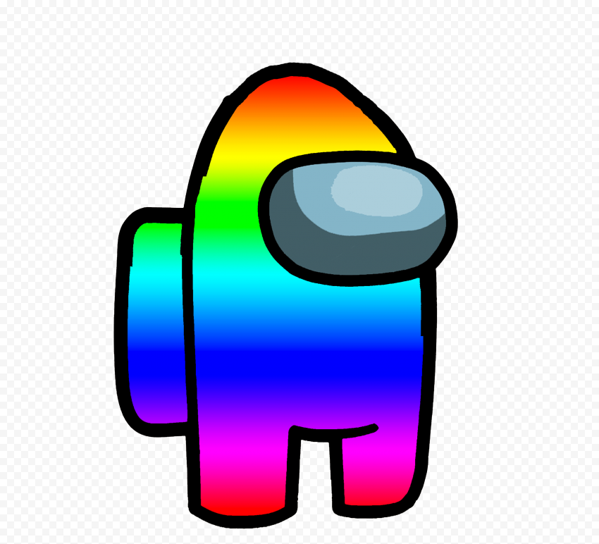 HD Among Us Rainbow Character PNG | Citypng