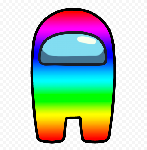 HD Rainbow Among Us Imposter Character PNG | Citypng