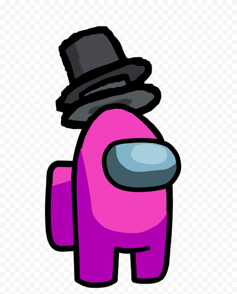 HD Pink Among Us Crewmate Character 