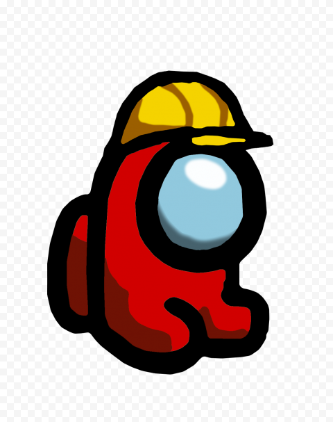 HD Red Among Us Mini Crewmate Hard Construction Hat PNG