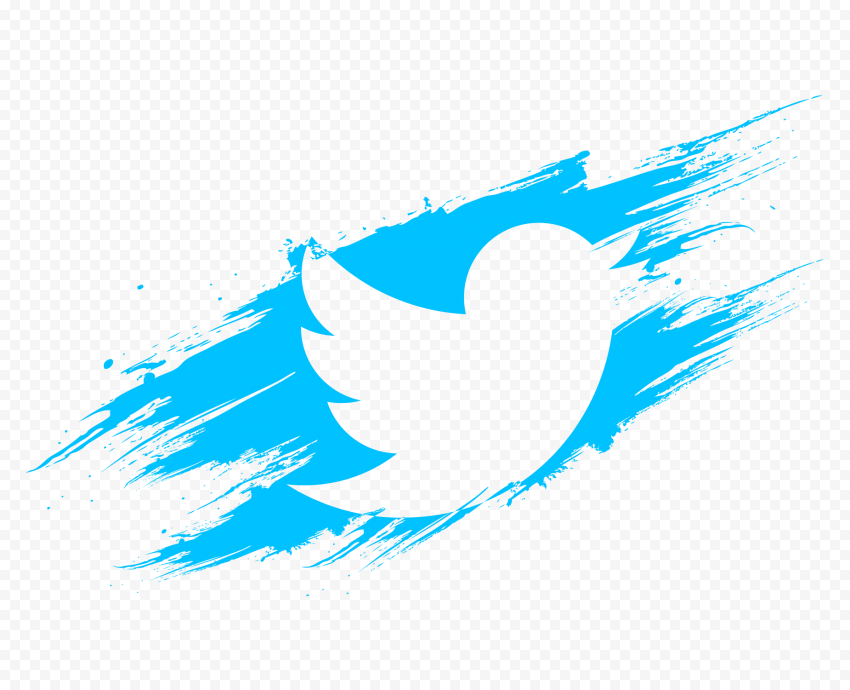 HD Blue Twitter Brush Stroke Icon PNG | Citypng