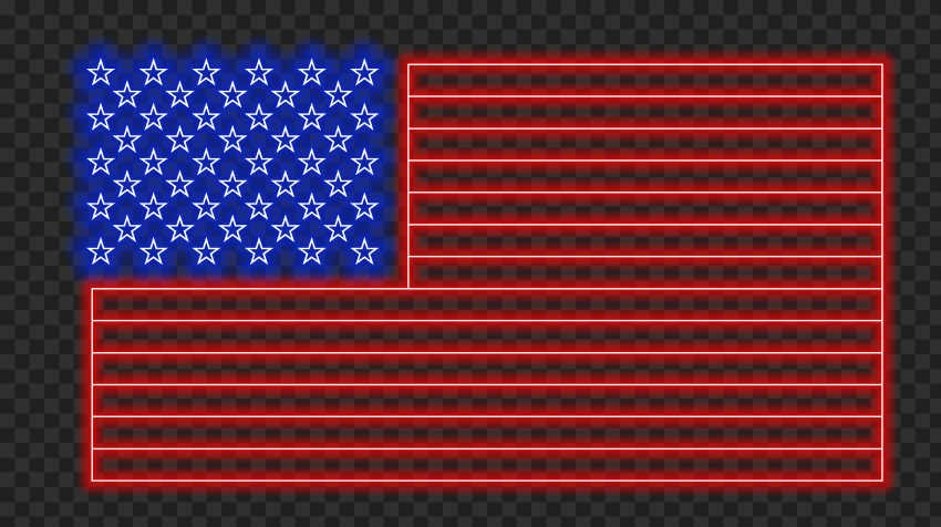 HD American Flag Neon PNG
