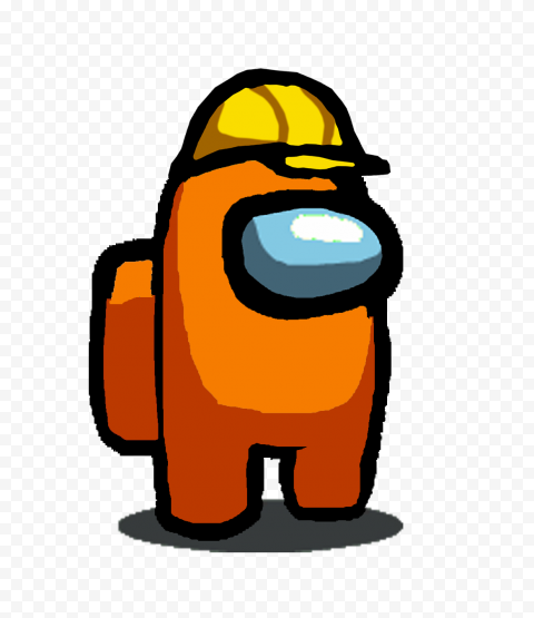 HD Orange Among Us Crewmate Character Hard Hat PNG